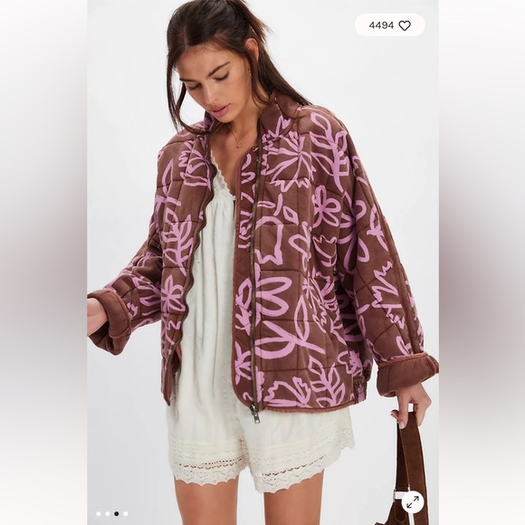 Free People Rare Printed Dolman Jacket - Picture 2 of 9